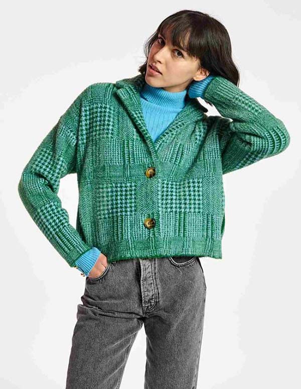 Check knitted jacket by Essentiel Antwerp