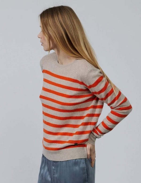 Bibi Striped jumper in orange