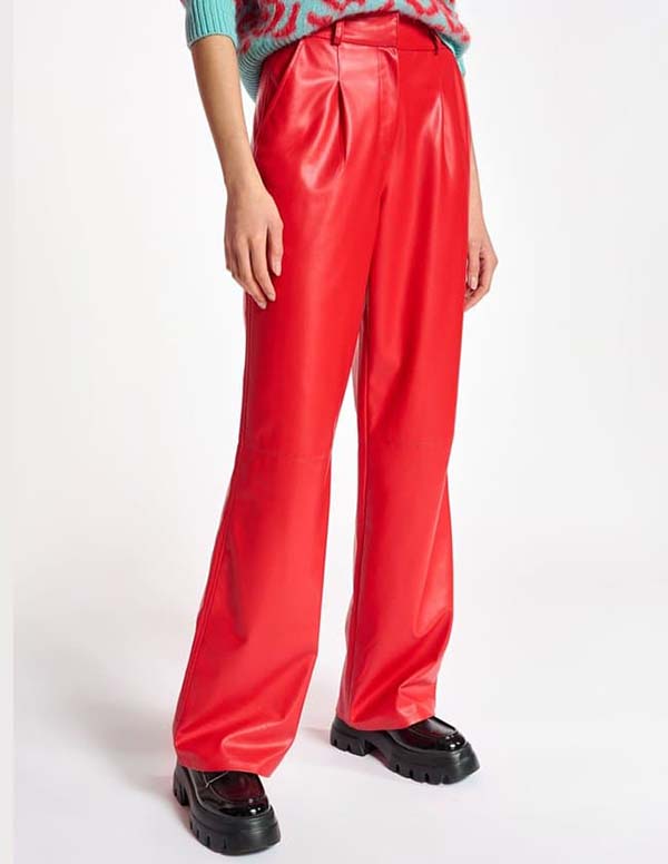 Chipmunk faux leather trousers from Essentiel Antwerp