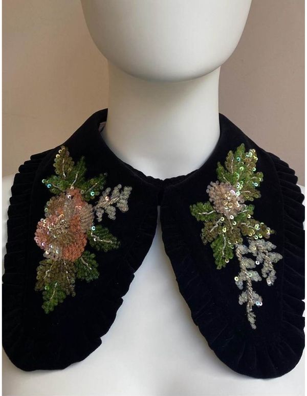 Sequinned collar by Claire Mischevani