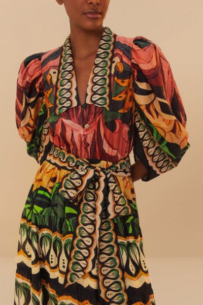 Coconut tree flow dress by Farm Rio
