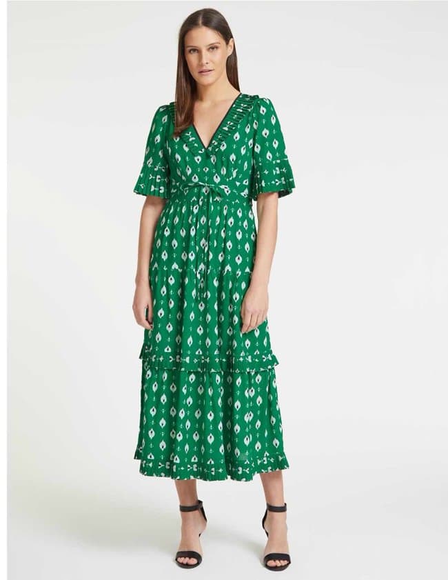 Cordelia dress in green from Cefinn - Wimbledon dress code style!