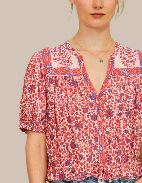 Della print top by M.A.B.E