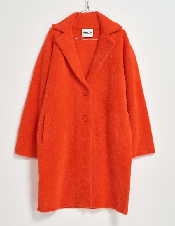 Elium Cardigan in orange by Essentiel Antwerp