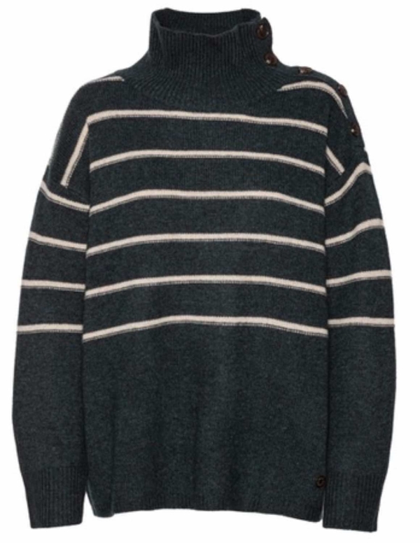 Gaiga stripe jumper in Army Outmilk