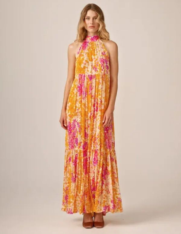 Georgette halterneck dress by byTimo
