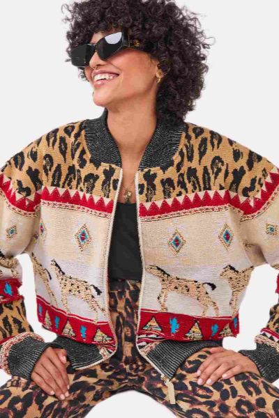 Tapestry bomber jacket by Hayley Menzies