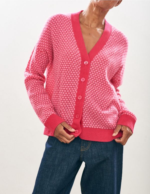 Honeycomb cardigan (cherry) by Jumper 1234