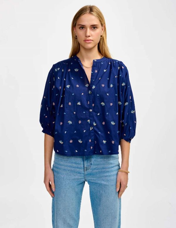 Ink blouse in navy by Bellerose