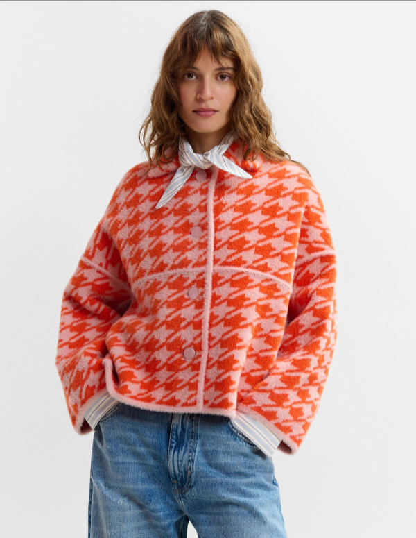 sample Joking knit jacket (terracotta) from Essentiel Antwerp