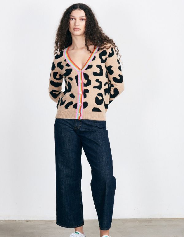 Rainbow leopard cardigan by Jumper 1234