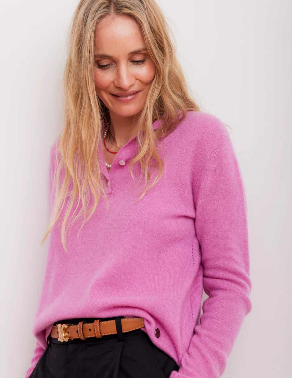 Kassandra polo jumper (pink) by BETA studios