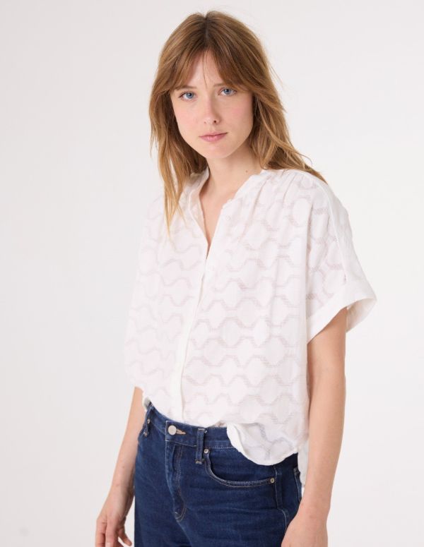 white Louison blouse by Sacrécoeur
