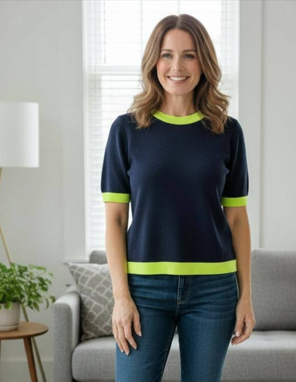 Jumper 1234 Many contrast tee navy
