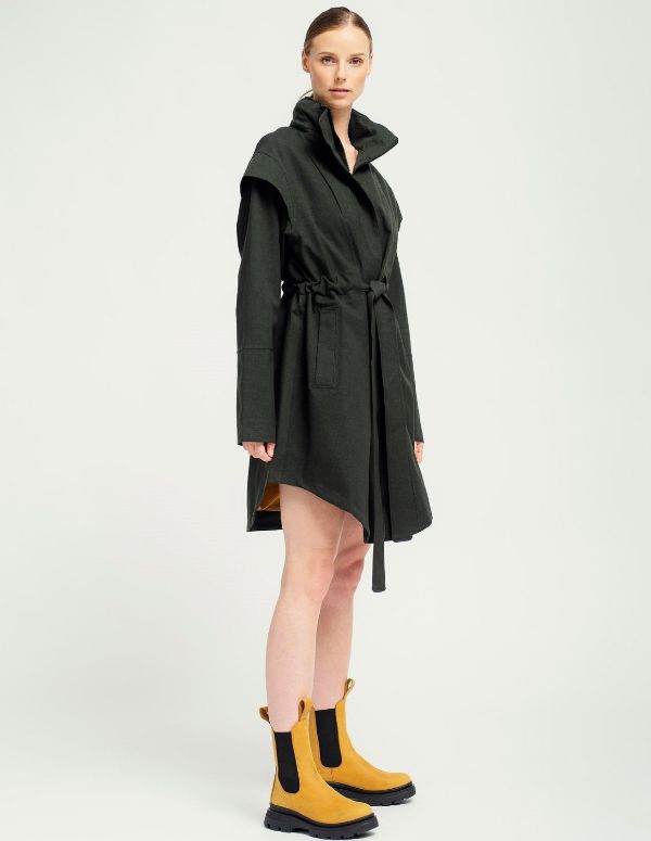 Monsun coat by BRGN in green