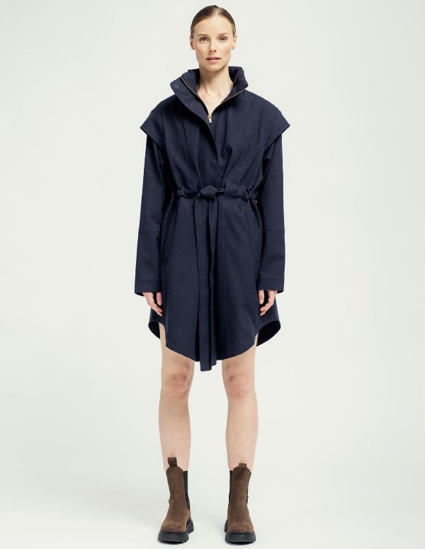 Monsun coat by BRGN in navy