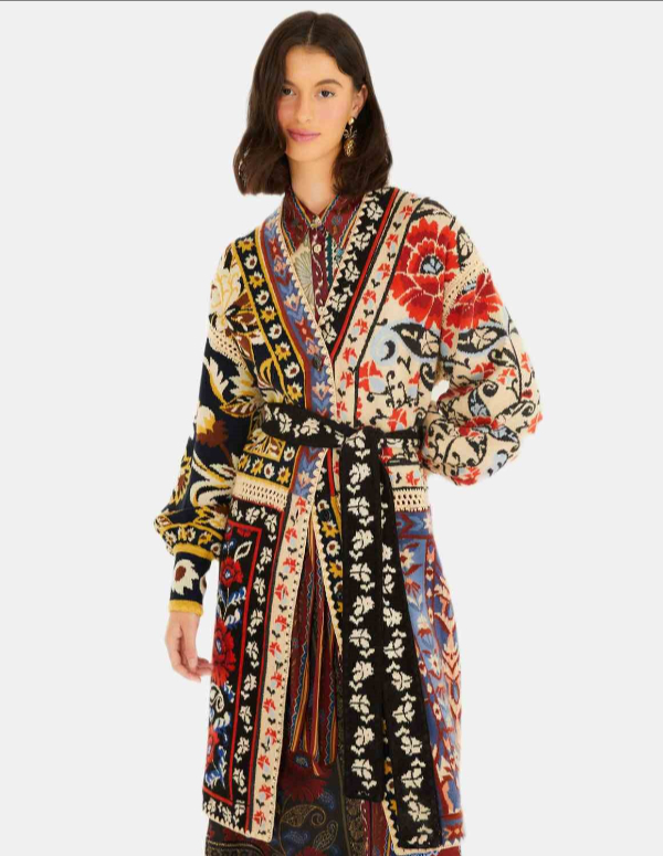 Patchwork cardigan by Farm Rio