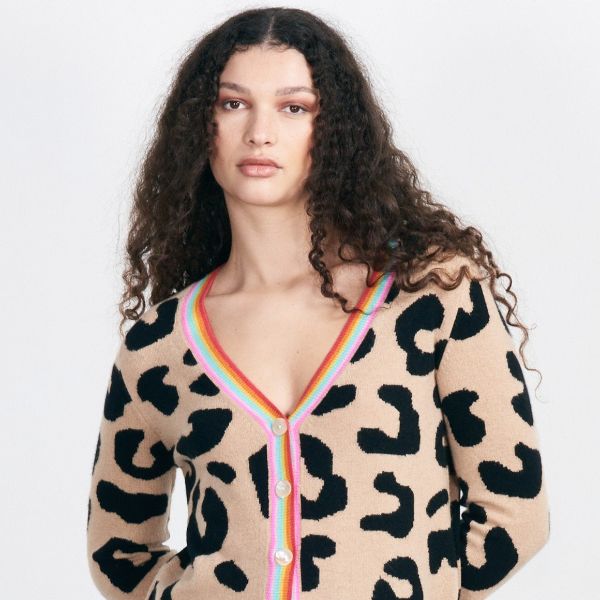 Rainbow leopard cardigan by Jumper 1234