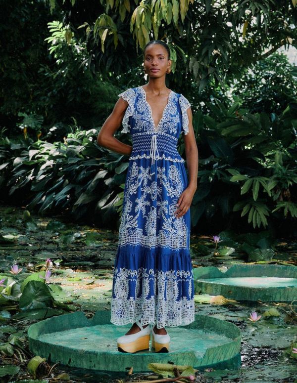Romantic richelieu maxi dress by Farm Rio