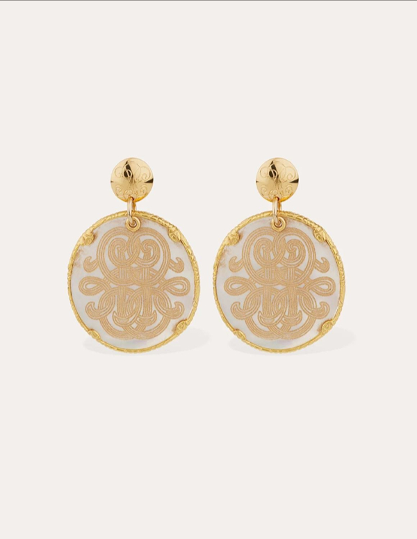 sample Sun diva earrings by Gas Bijoux