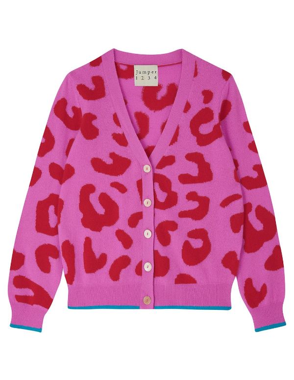 Tipped leopard cardigan by Jumper 1234