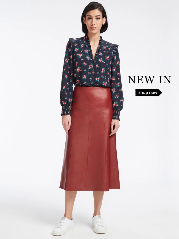 NEW IN The must have Leather Skirt Feather And Stitch