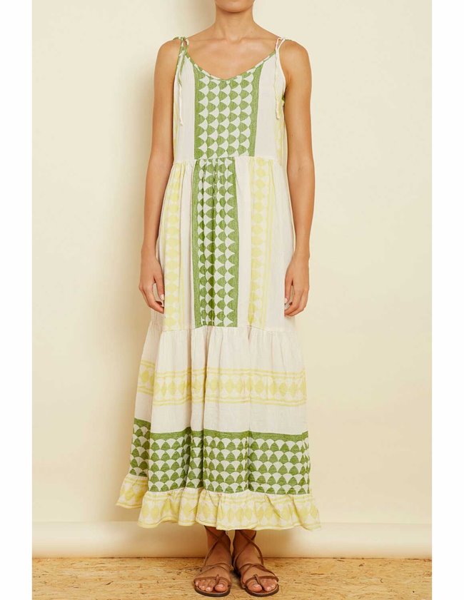 Zakar maxi dress in lime by Pearl & Caviar
