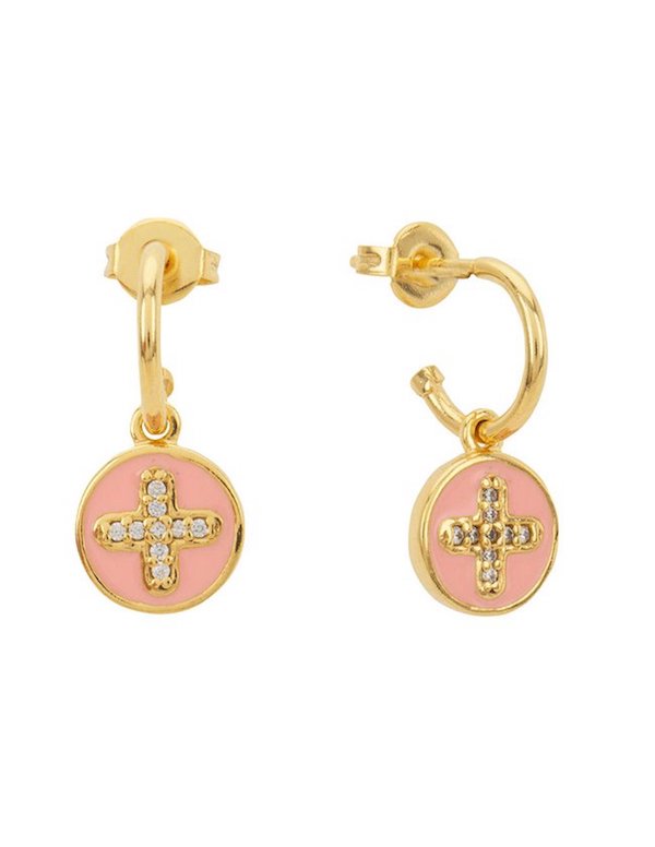 Une A Une BOLP cross earrings