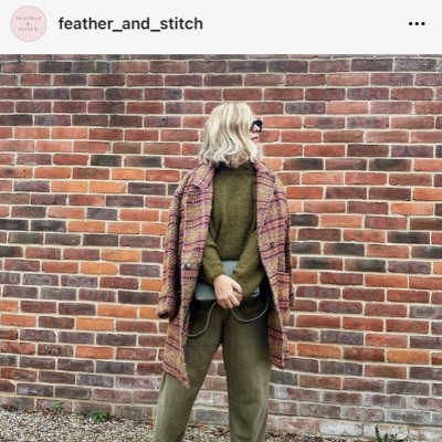 Erica Davies wearing Des Petits Hauts on Instagram