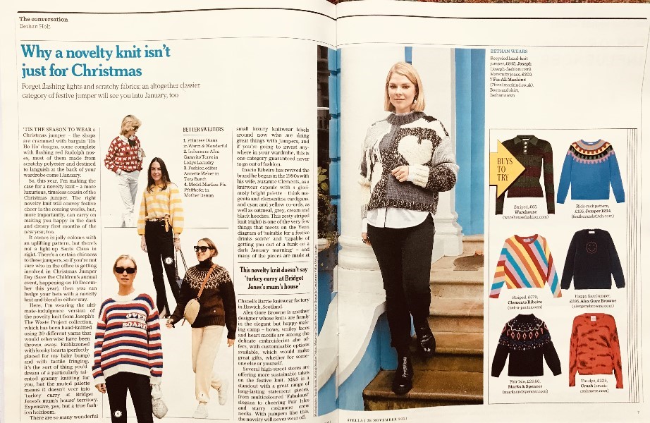 Stella Article with the Rick rack yoke cashmere jumper