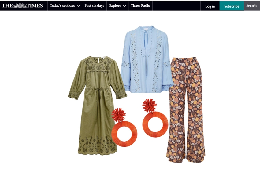FEEKA earrings featured in The Times
