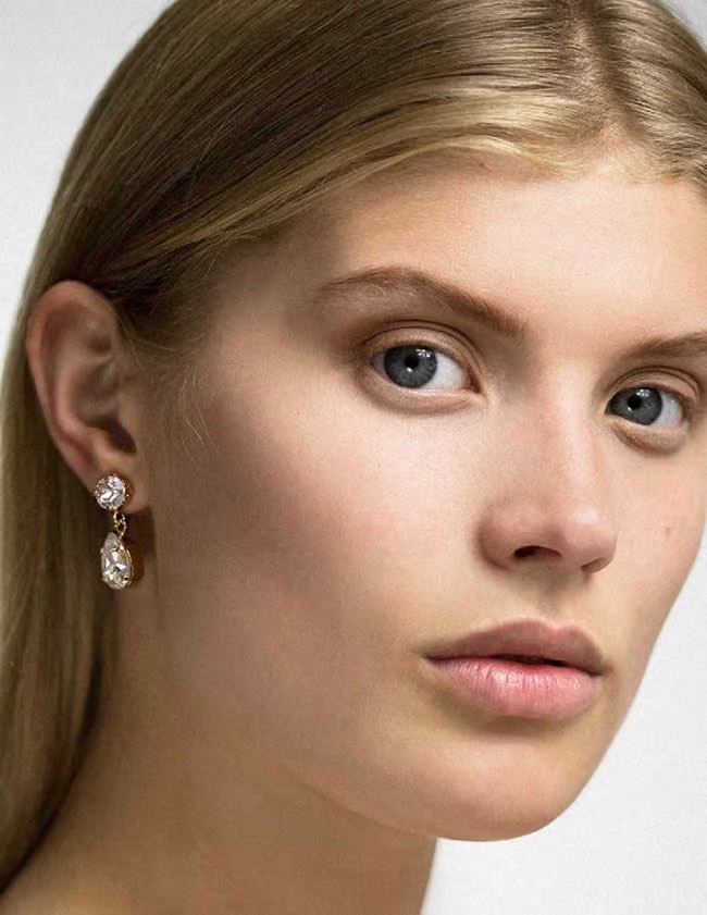 Caroline Svedbom mini drop earrings in The Times