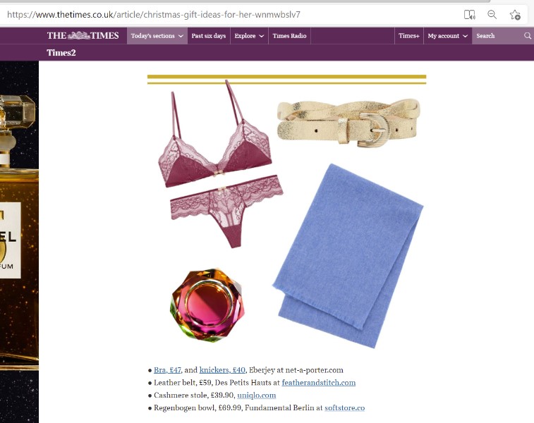 Des Petits Hauts bel in The Times