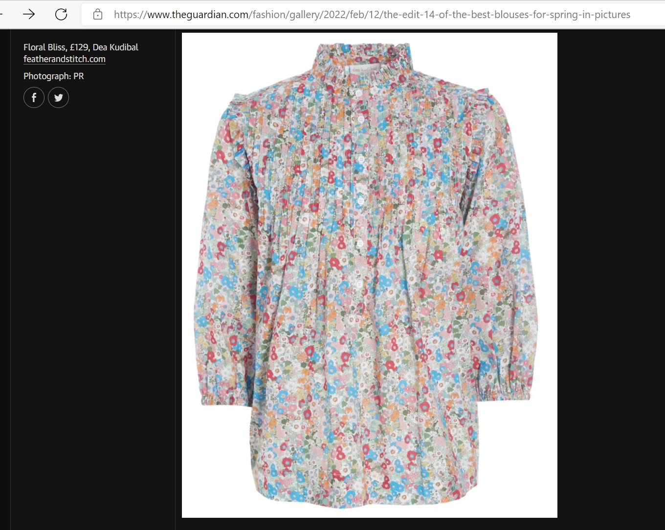 Dea Kudibal blouse in The Guardian online