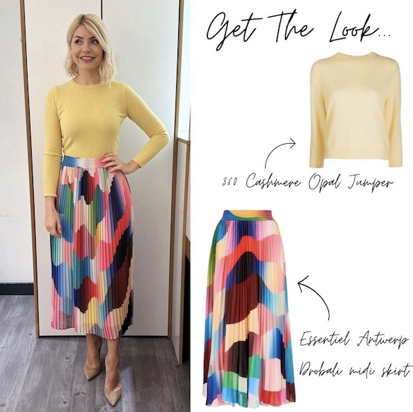 Essentiel Antwerp drobali skirt as worn by Holly Willoughby