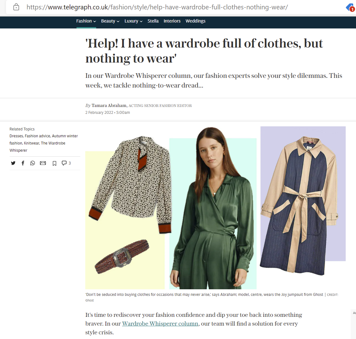 BA&SH belt in The Telegraph