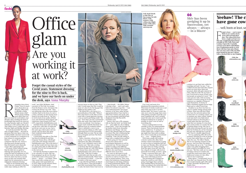 An article in The Times featuring Essentiel Antwerp's Dashing tweed jacket