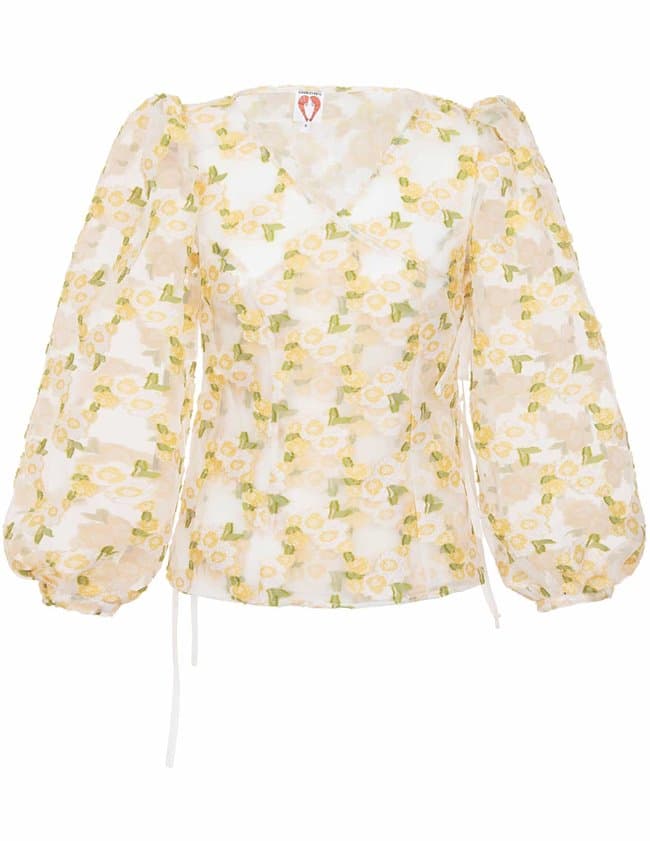 Shrimps Clothing cordelia top - yellow flowers