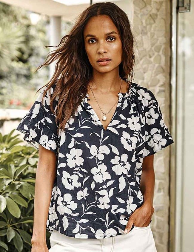 Velvet by Graham and Spencer idette top - navy