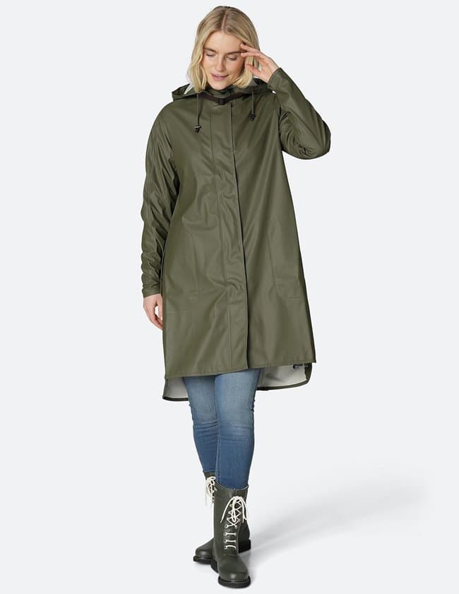 Ilse Jacobsen Army Longline Waterproof Raincoat