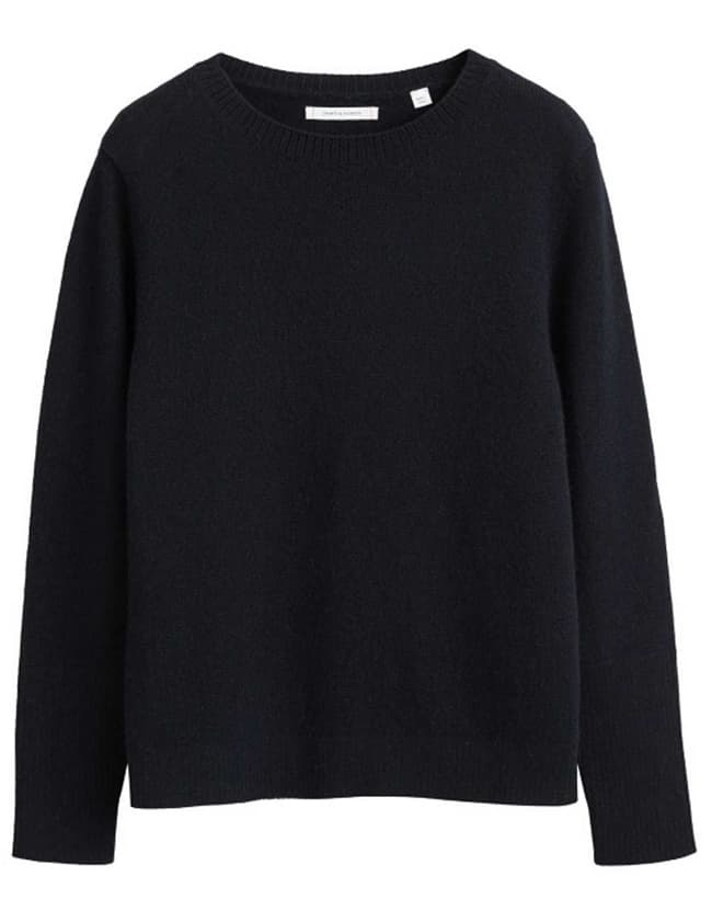 Chinti and Parker the boxy cashmere jumper - black