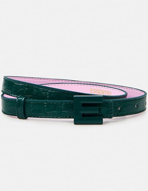 Essentiel Antwerp alligos mini croc belt - green