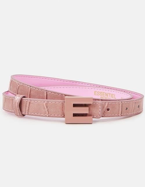 Essentiel Antwerp alligos mini croc belt - pink