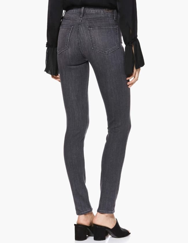 Paige Jeans hoxton ankle skinny jeans - grey peaks detail
