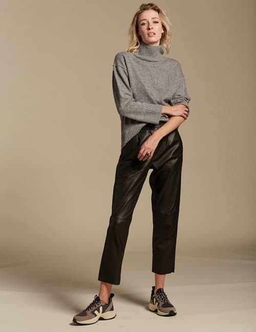 MDK Iris Leather Black Trousers