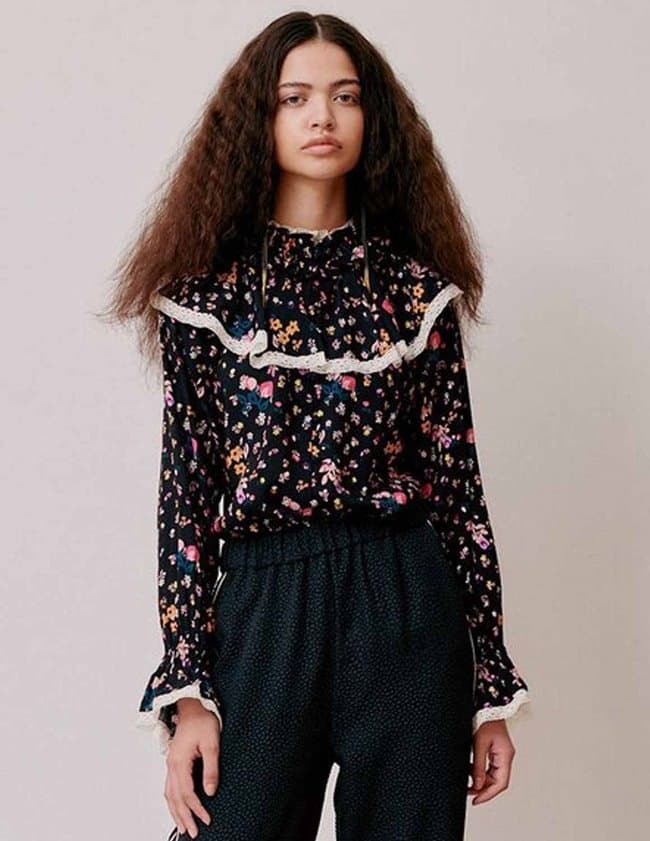 Hofmann Copenhagen mayla shirt - black print