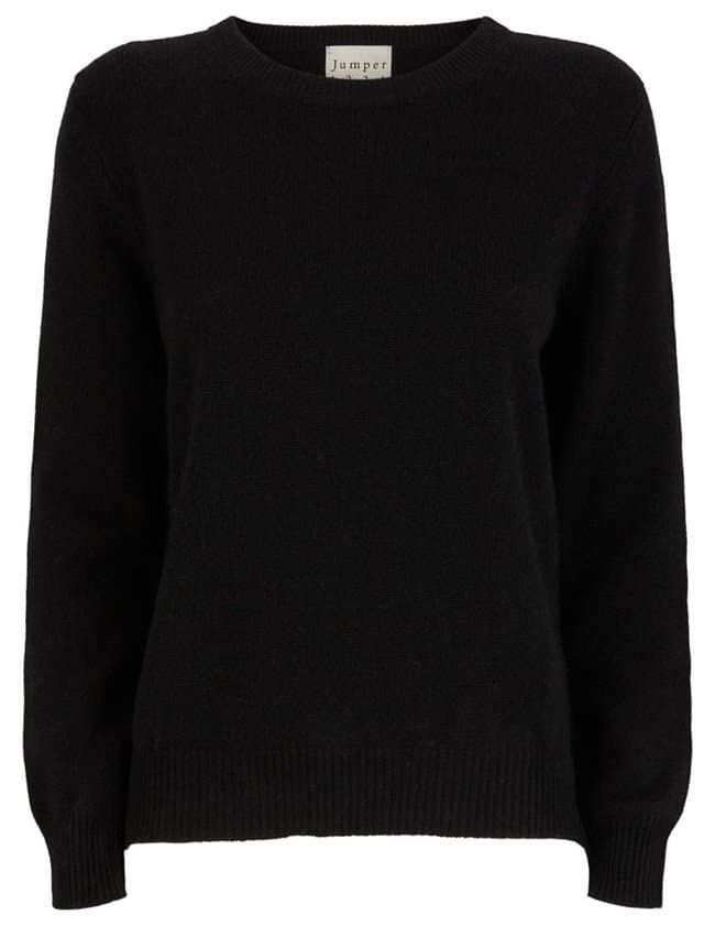 Jumper 1234 elbow patch crew - black