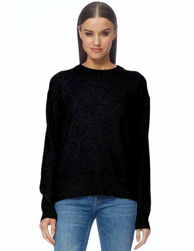 360 Cashmere daphne crewneck - black