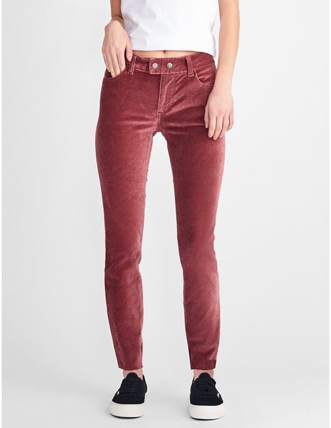 DL1961 margaux velvet jeans - fervid pink back