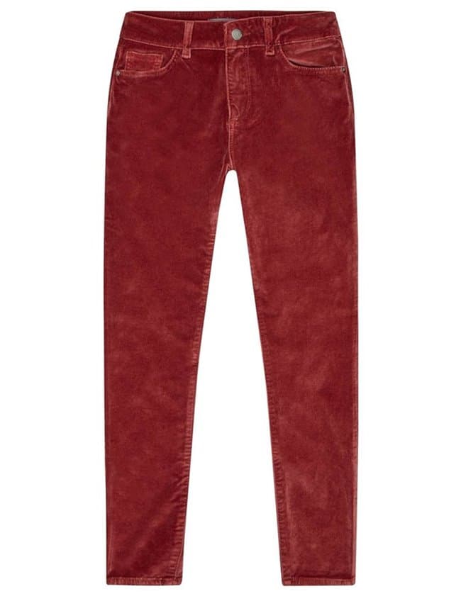 DL1961 margaux velvet jeans - fervid pink side